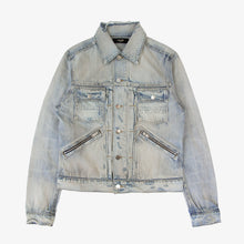 Load image into Gallery viewer, DOUBLE SLANT DENIM JACKET