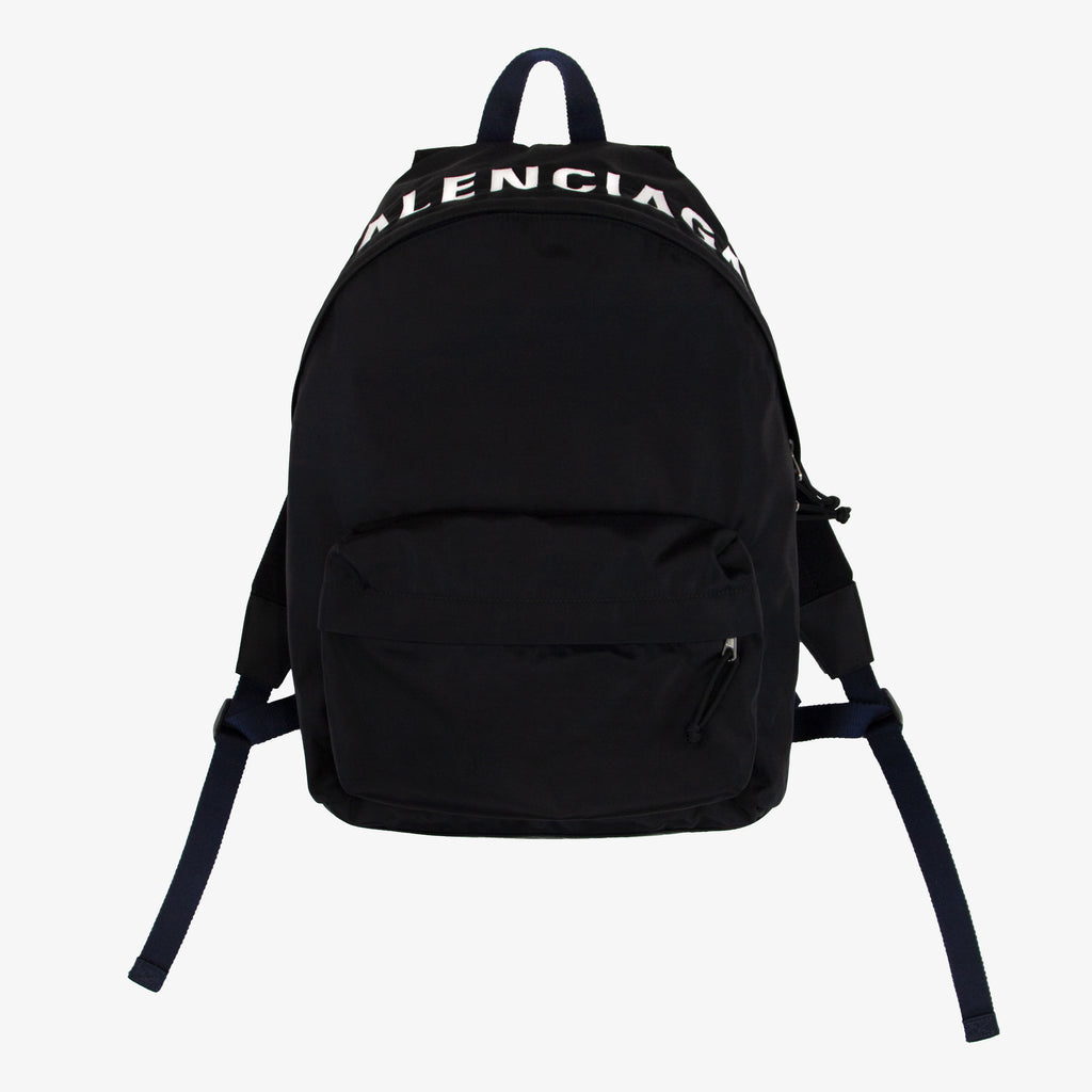 BALENCIAGA EMBROIDERED LOGO BACKPACK