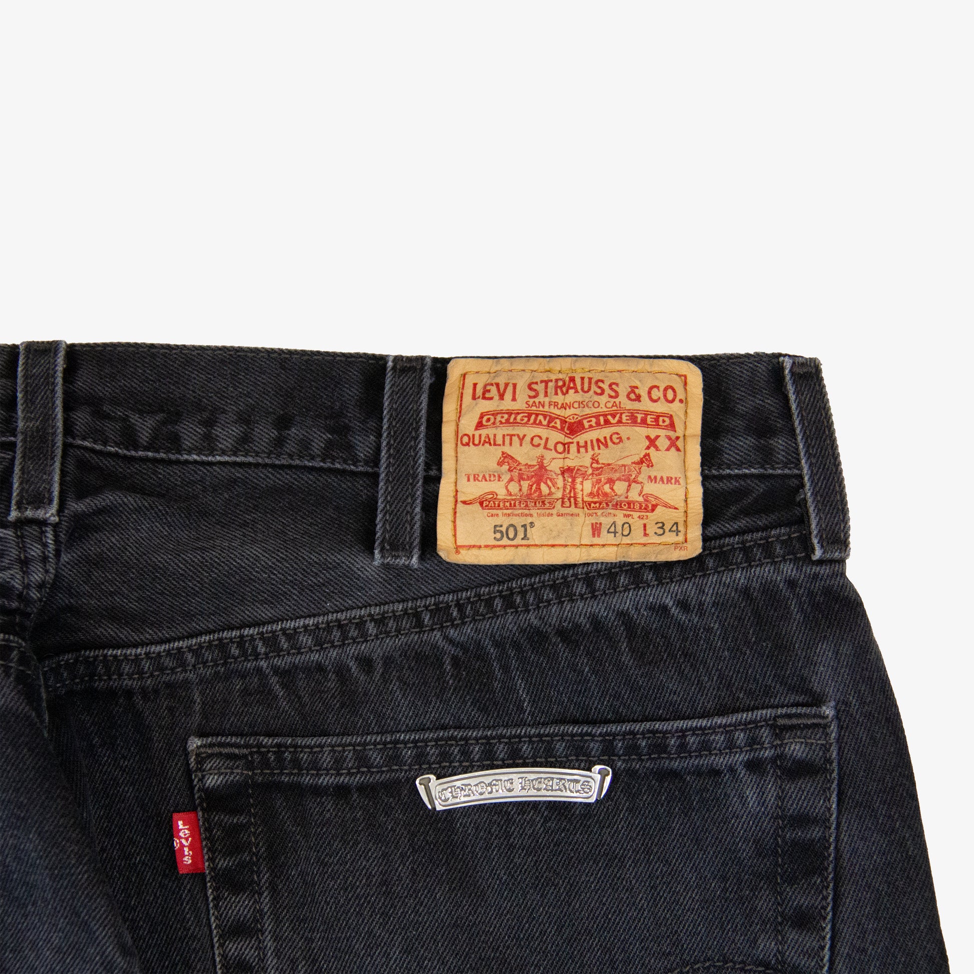 CHROME HEARTS CROSS PATCH DENIM