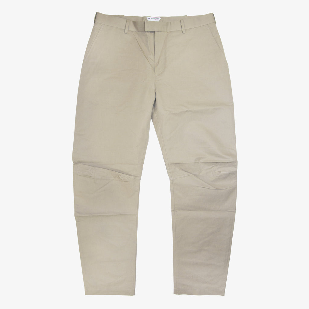 COMPACT COTTON FAILLE TROUSER