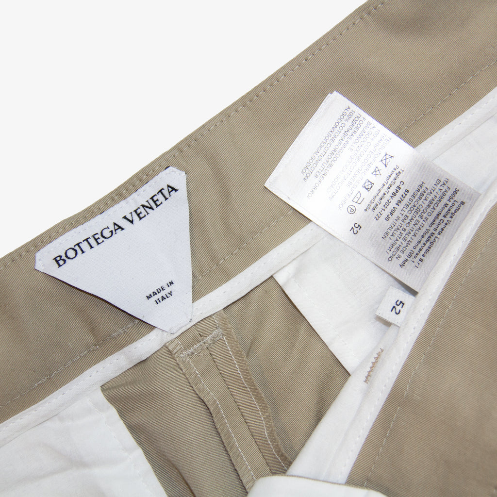 COMPACT COTTON FAILLE TROUSER