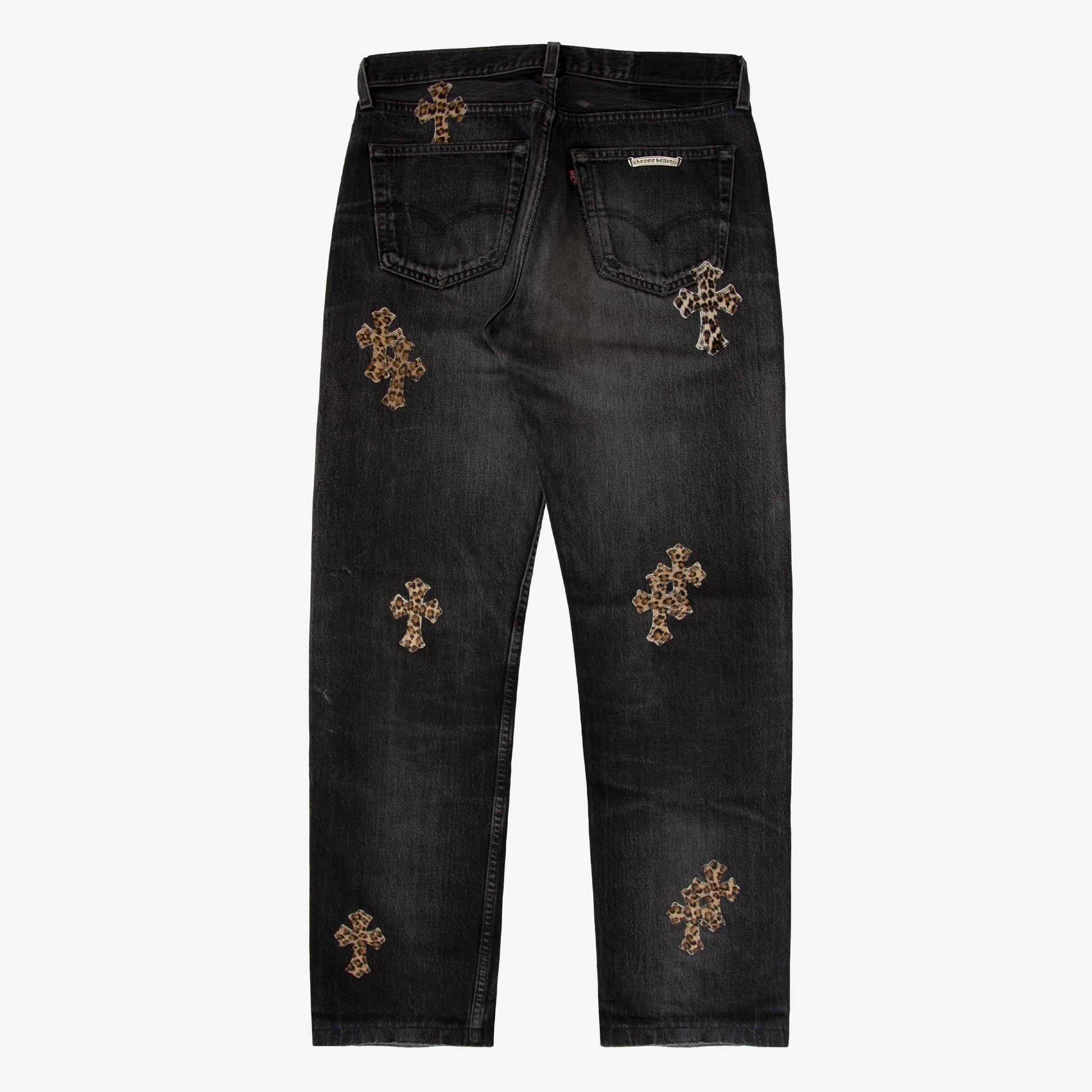 CHROME HEARTS LEOPARD PATCH DENIM