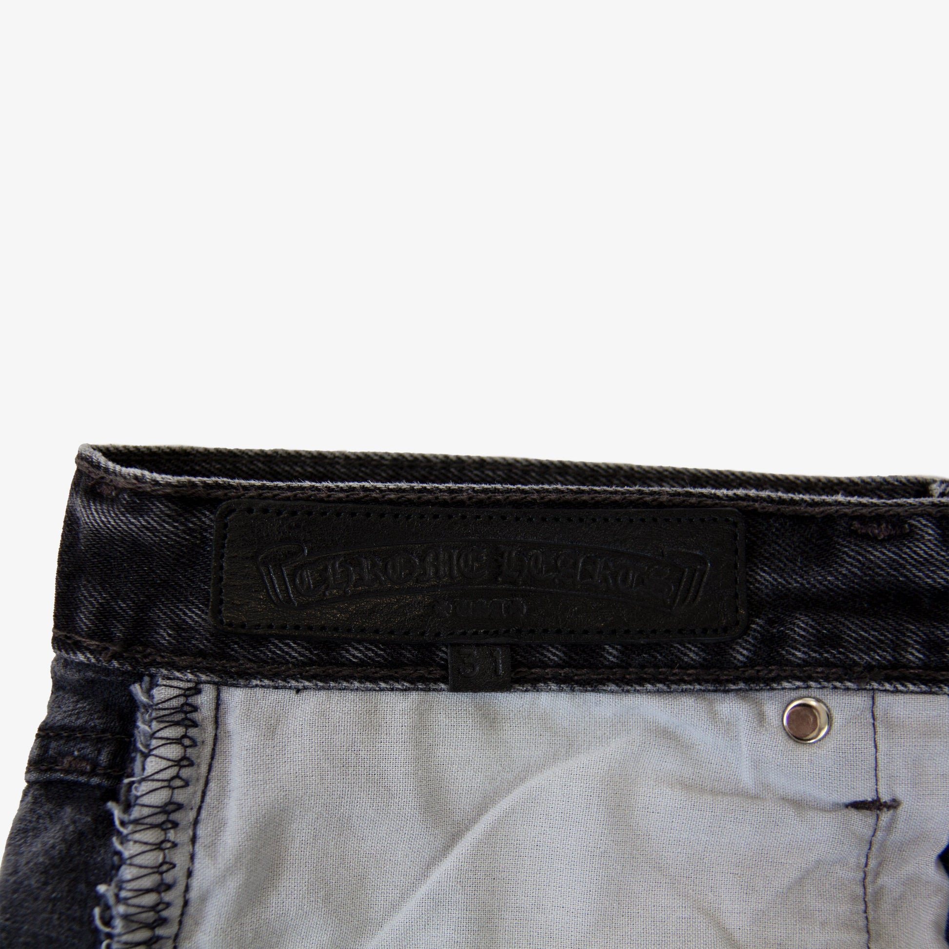 CHROME HEARTS LEOPARD PATCH DENIM
