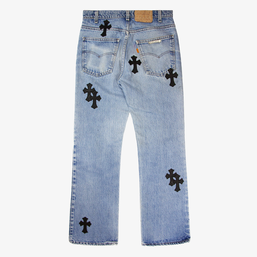 CHROME HEARTS CROSS PATCH DENIM