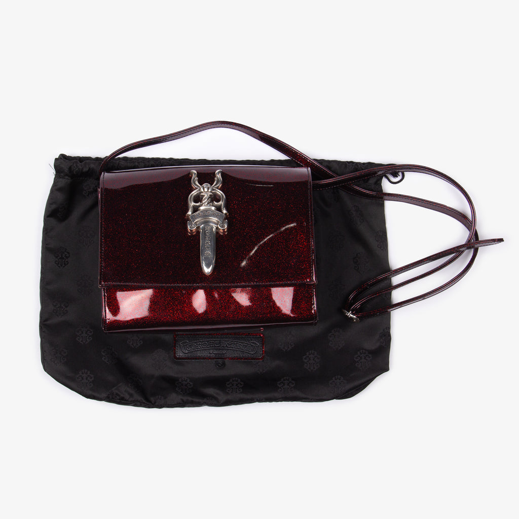 EXTRA LARGE DAGGER GLITTER FLAP BAG (1/1)