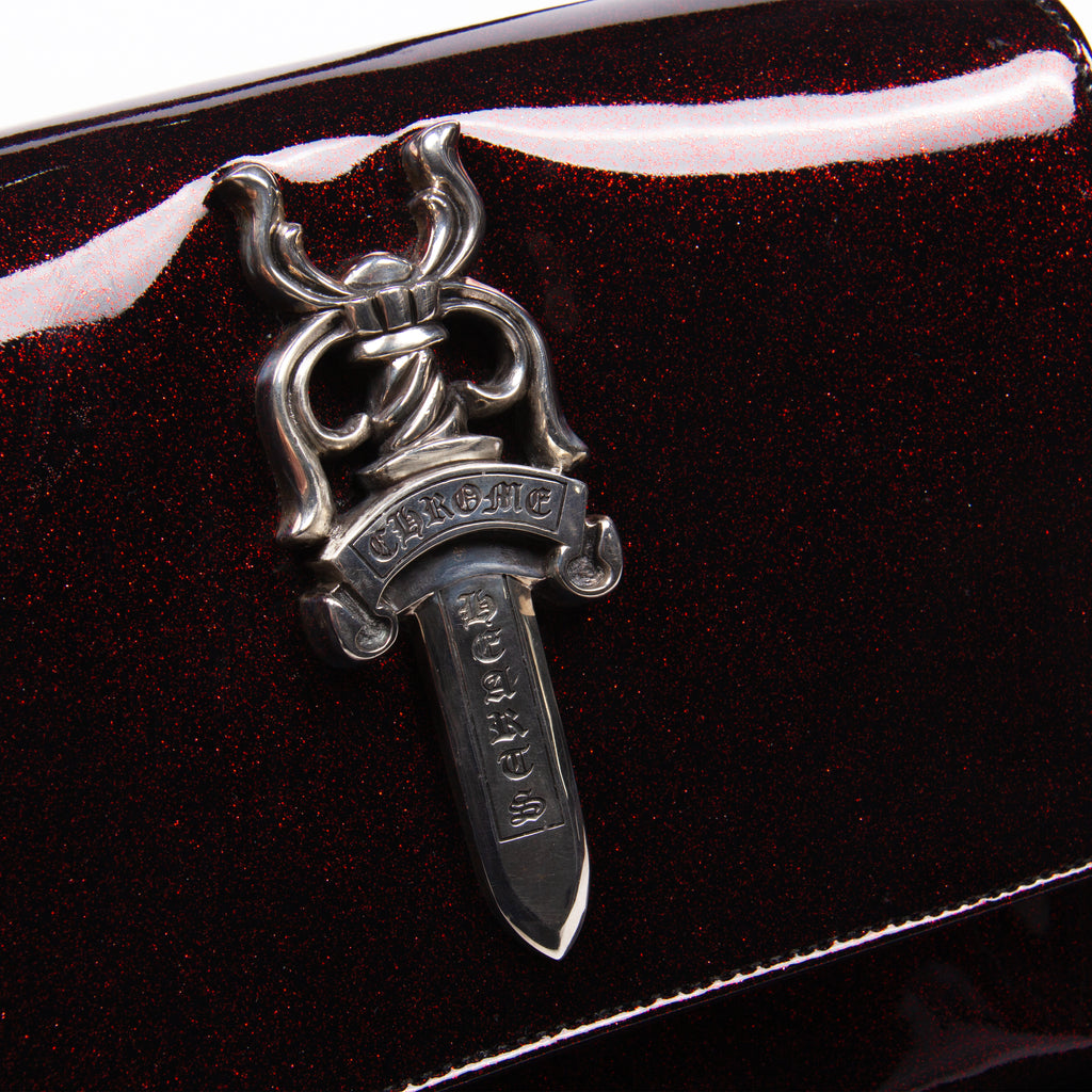 EXTRA LARGE DAGGER GLITTER FLAP BAG (1/1)