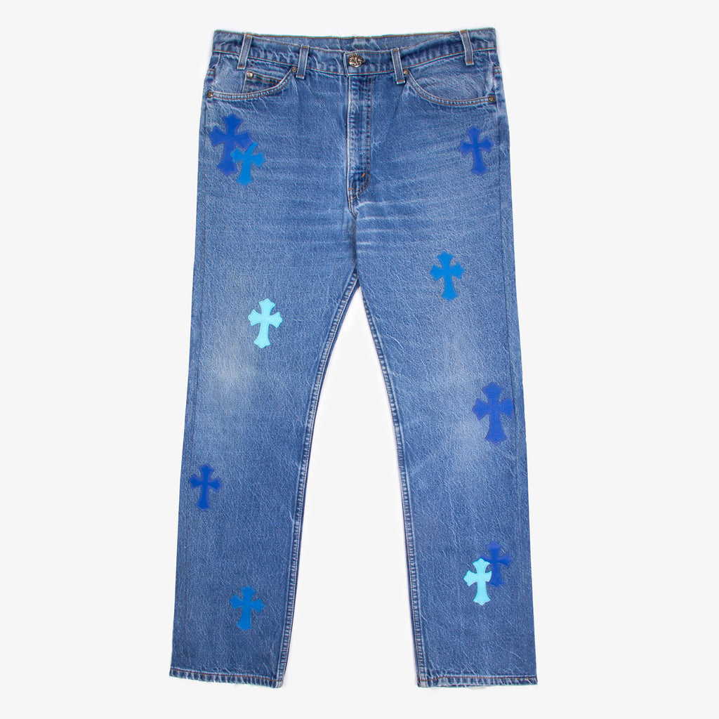 MIAMI EXCLUSIVE BLUE TRICOLOR CROSS PATCH DENIM
