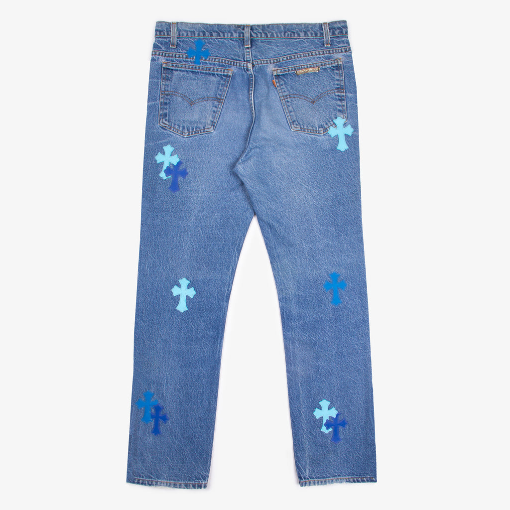MIAMI EXCLUSIVE BLUE TRICOLOR CROSS PATCH DENIM