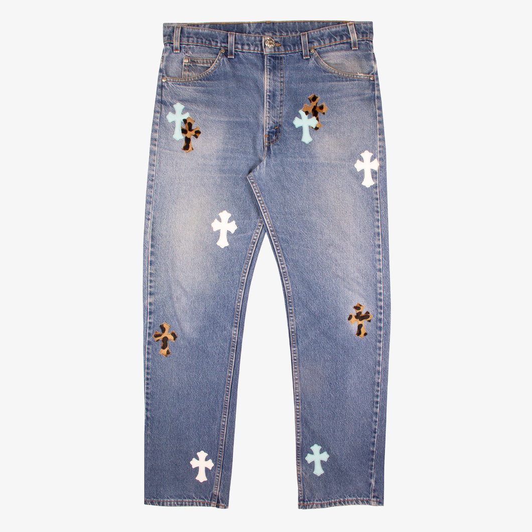 ST. BARTH EXCLUSIVE MIXED CROSS PATCH DENIM