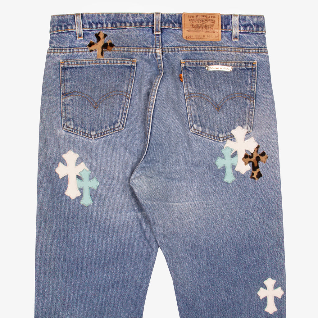 ST. BARTH EXCLUSIVE MIXED CROSS PATCH DENIM