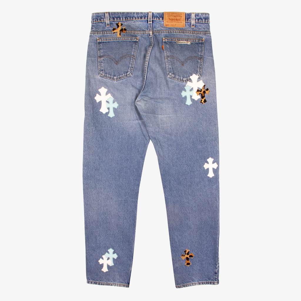 ST. BARTH EXCLUSIVE MIXED CROSS PATCH DENIM