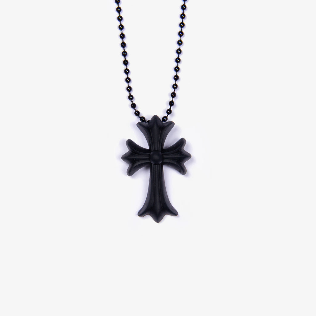 BLACK "SILICHROME" SILICONE NECKLACE