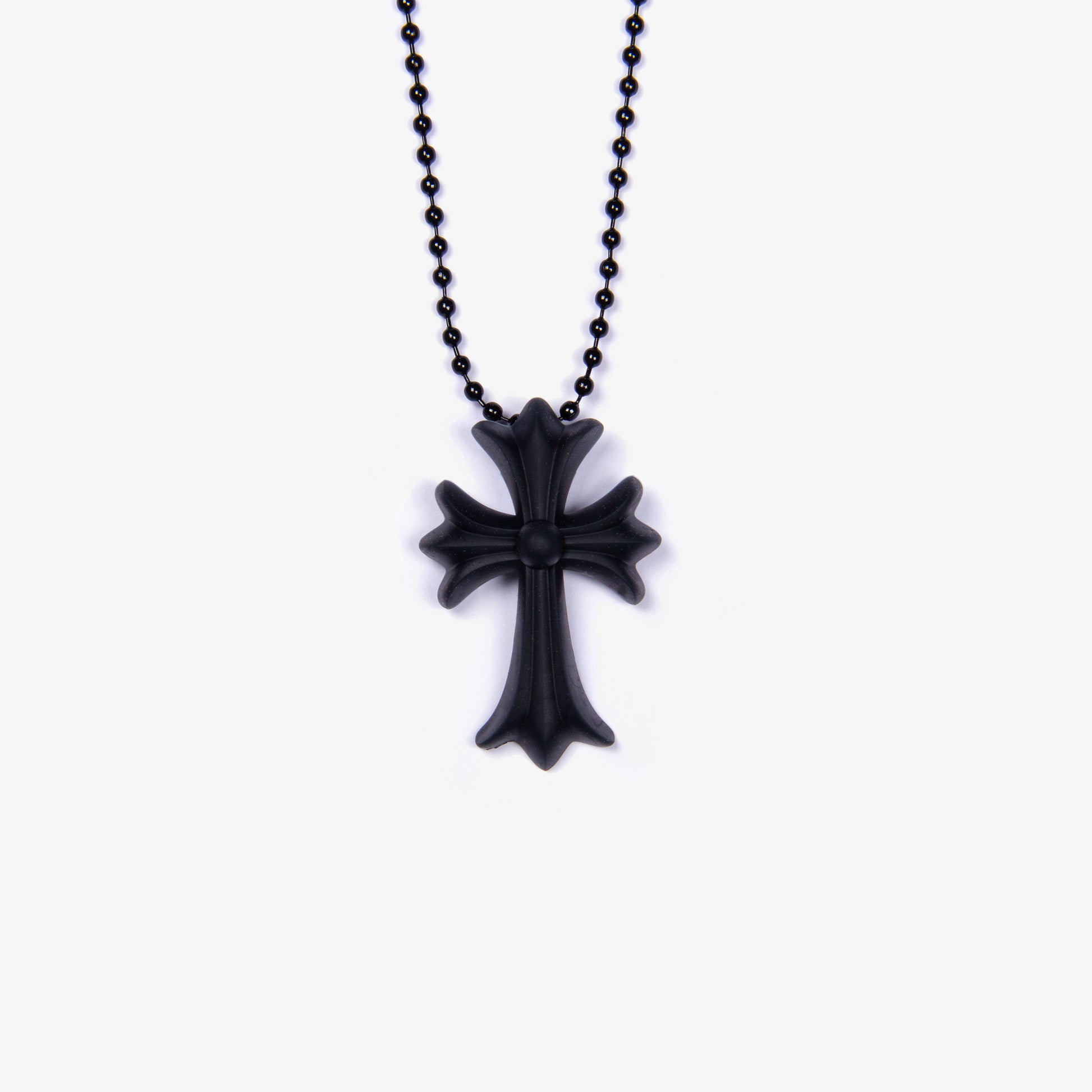 BLACK "SILICHROME" SILICONE NECKLACE