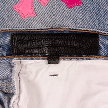 Load image into Gallery viewer, PINK TRICOLOR CROSS PATCH DENIM