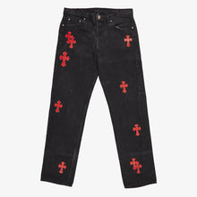 Load image into Gallery viewer, CHROME HEARTS RED CROSS PATCH DENIM