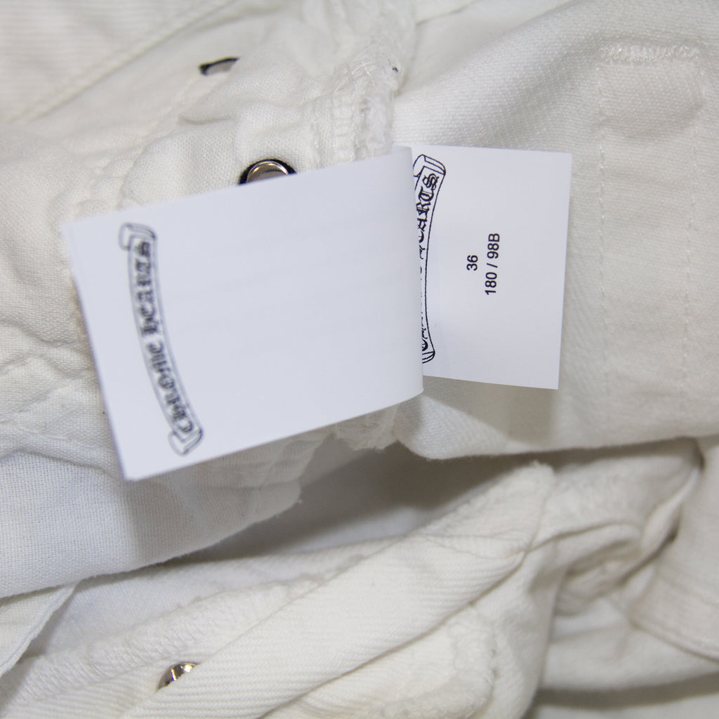 WHITE LEOPARD PATCH DENIM