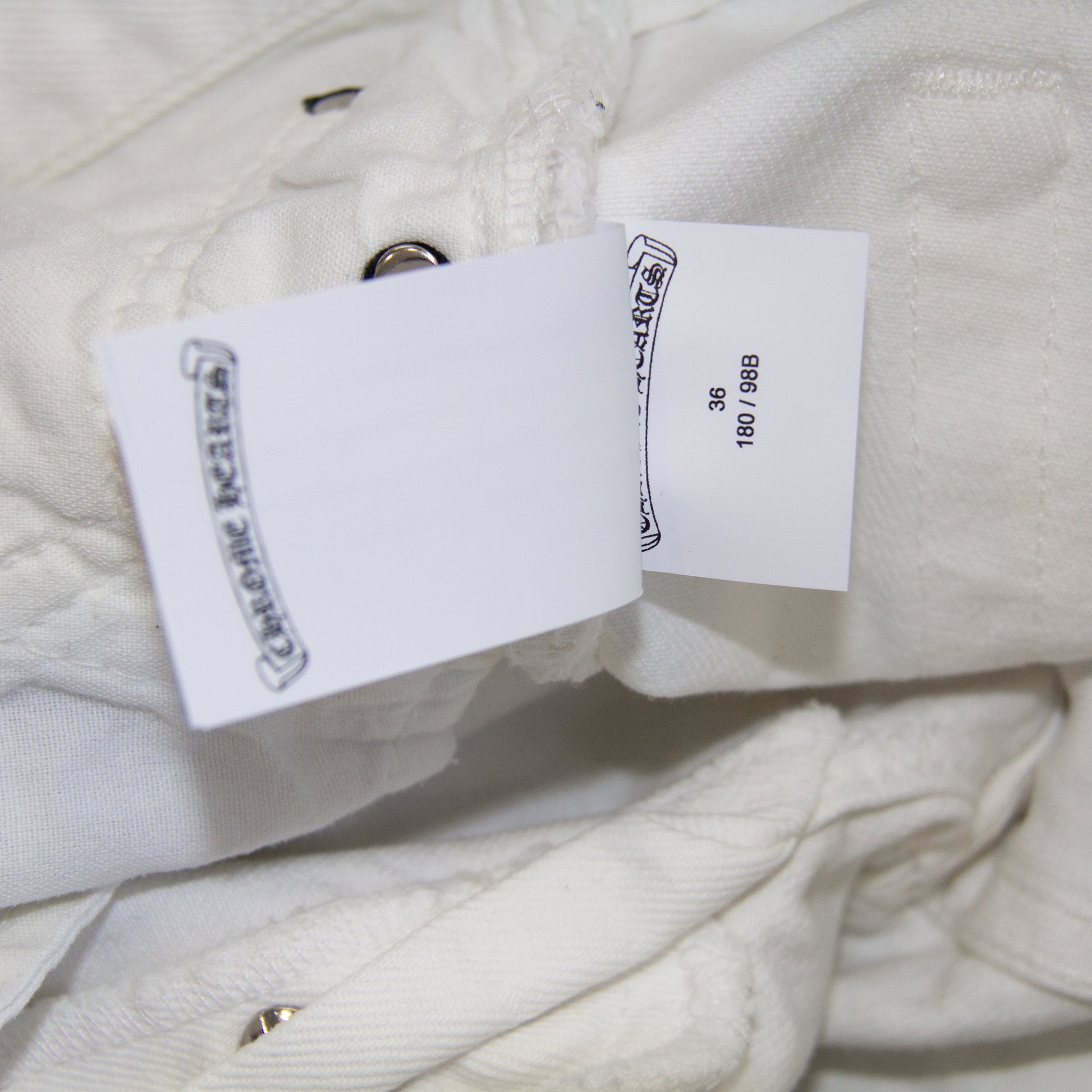 WHITE LEOPARD PATCH DENIM
