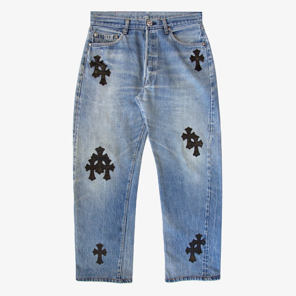 CHROME HEARTS ALLIGATOR CROSS PATCH DENIM