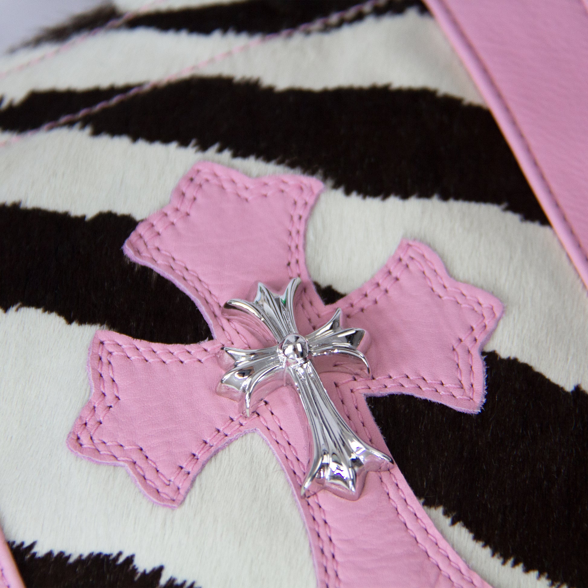 CHROME HEARTS RHODIUM ZEBRA MINI TOTE