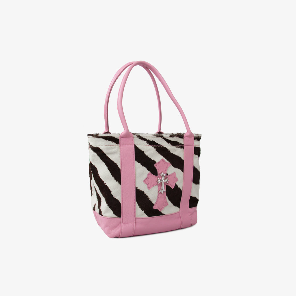 CHROME HEARTS RHODIUM ZEBRA MINI TOTE