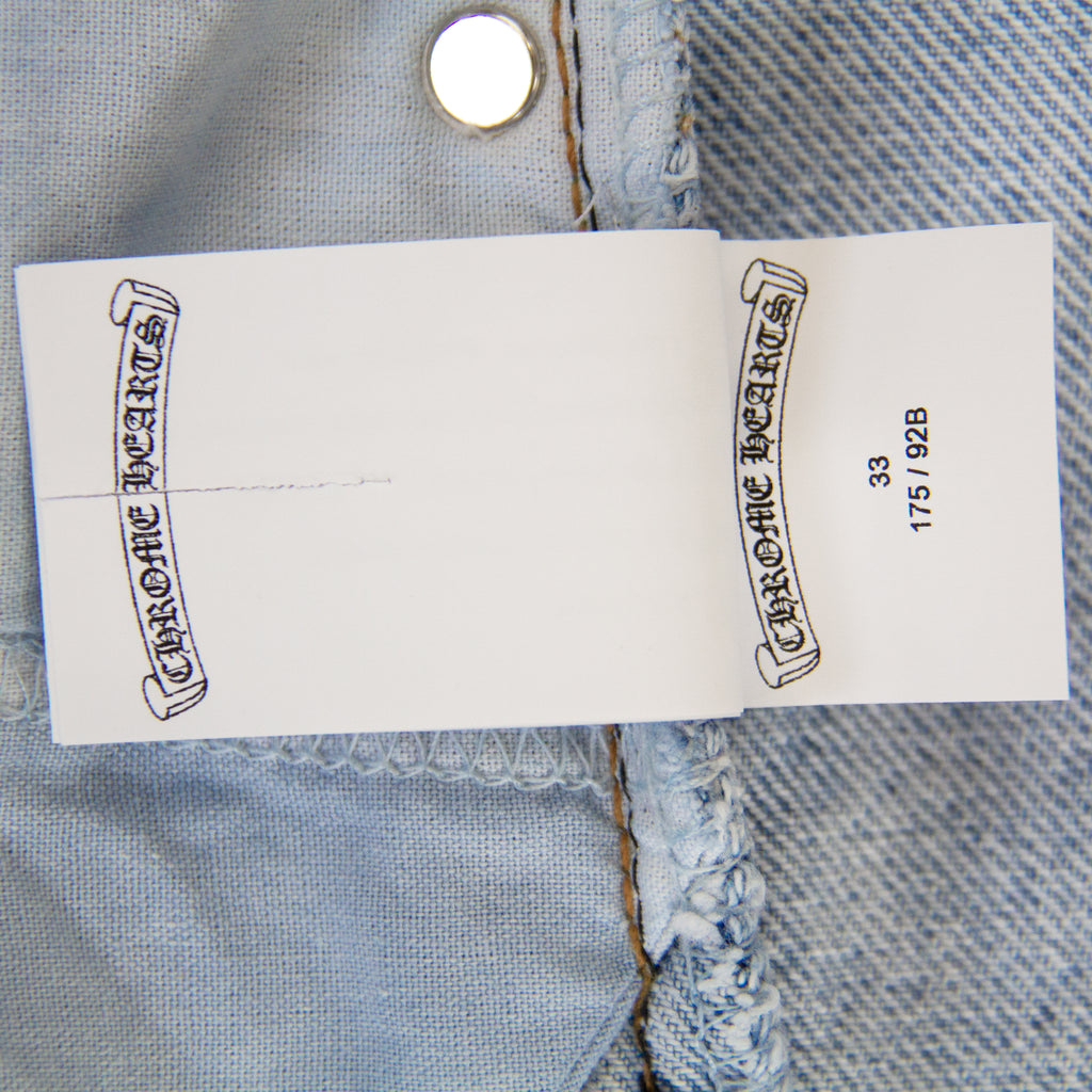 CHROME HEARTS BLUE TRICOLOR PATCH DENIM