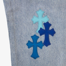 Load image into Gallery viewer, CHROME HEARTS BLUE TRICOLOR PATCH DENIM