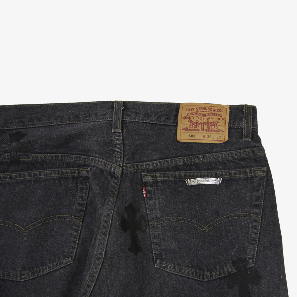 CHROME HEARTS CROSS PATCH DENIM