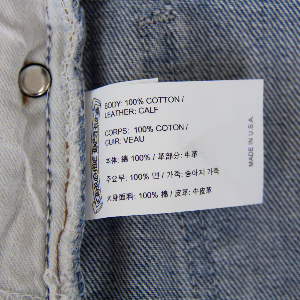 CHROME HEARTS BLUE TRICOLOR PATCH DENIM
