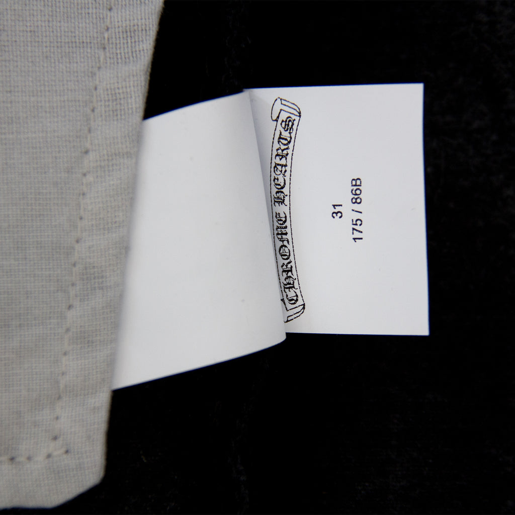 CHROME HEARTS LEATHER PATCHWORK DENIM