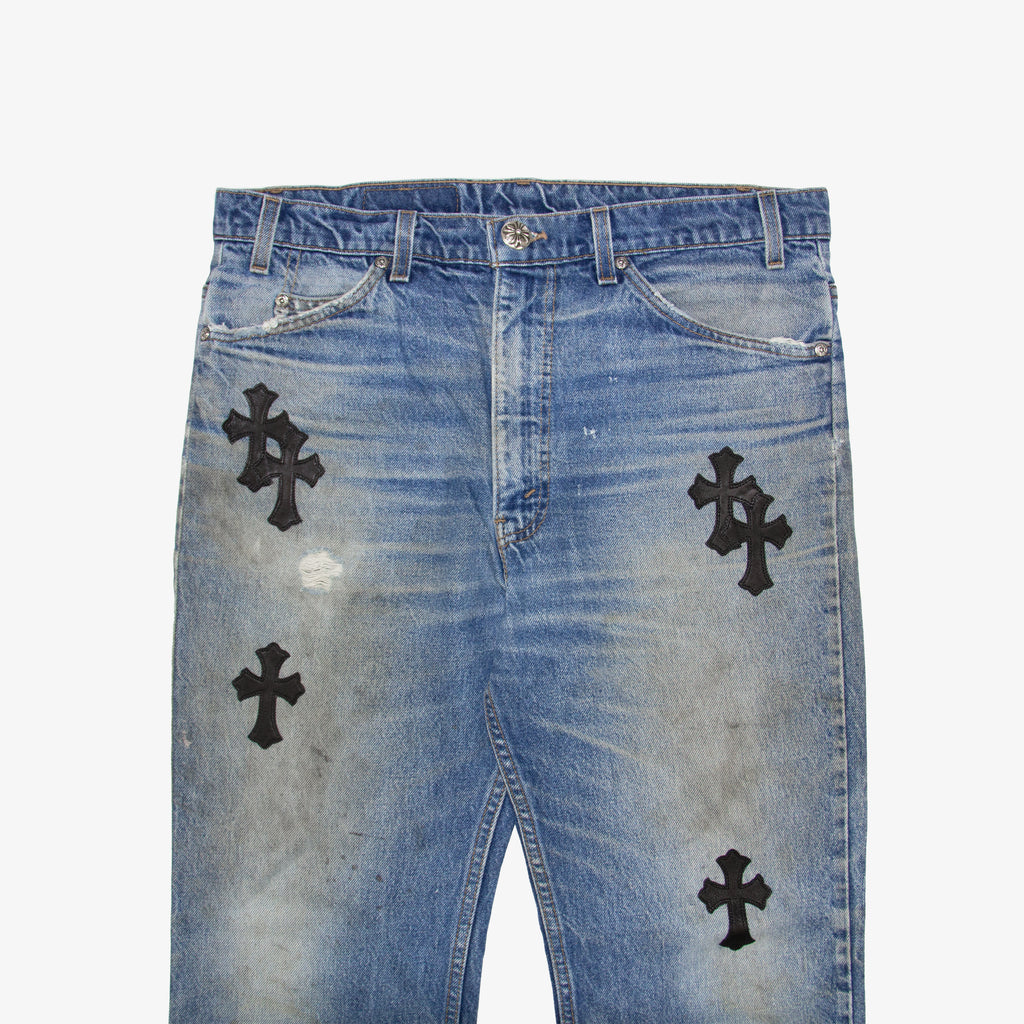 CHROME HEARTS CROSS PATCH DENIM