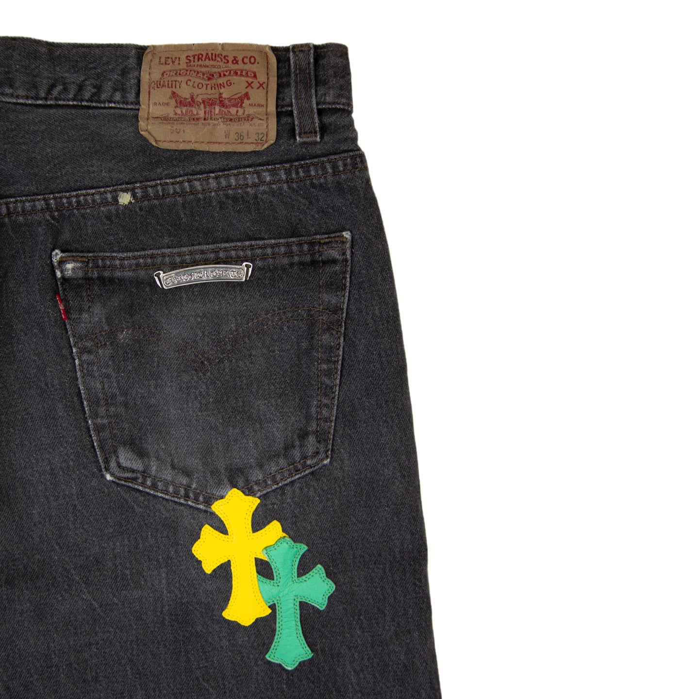 Chrome Hearts 1/1 Carpenter Multicolor Patch Jeans