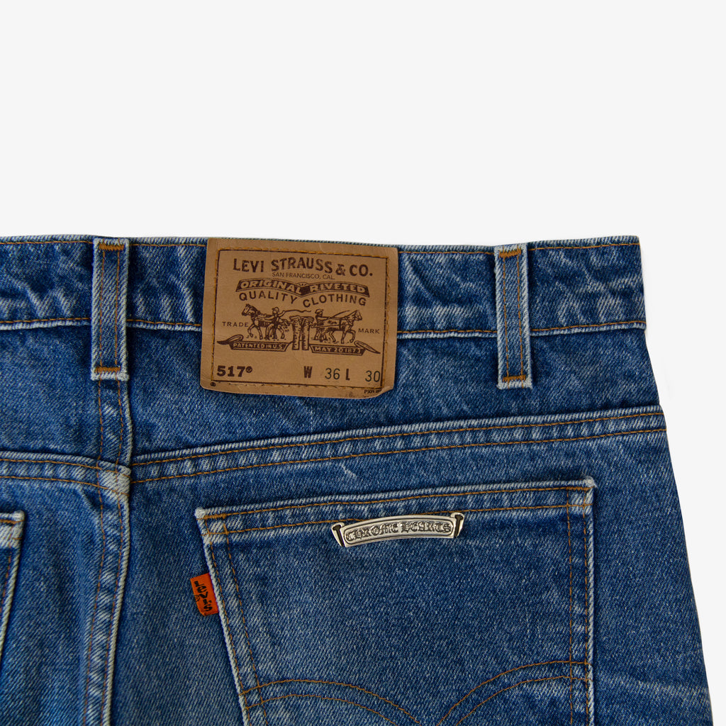 CHROME HEARTS PINK TRICOLOR PATCH DENIM