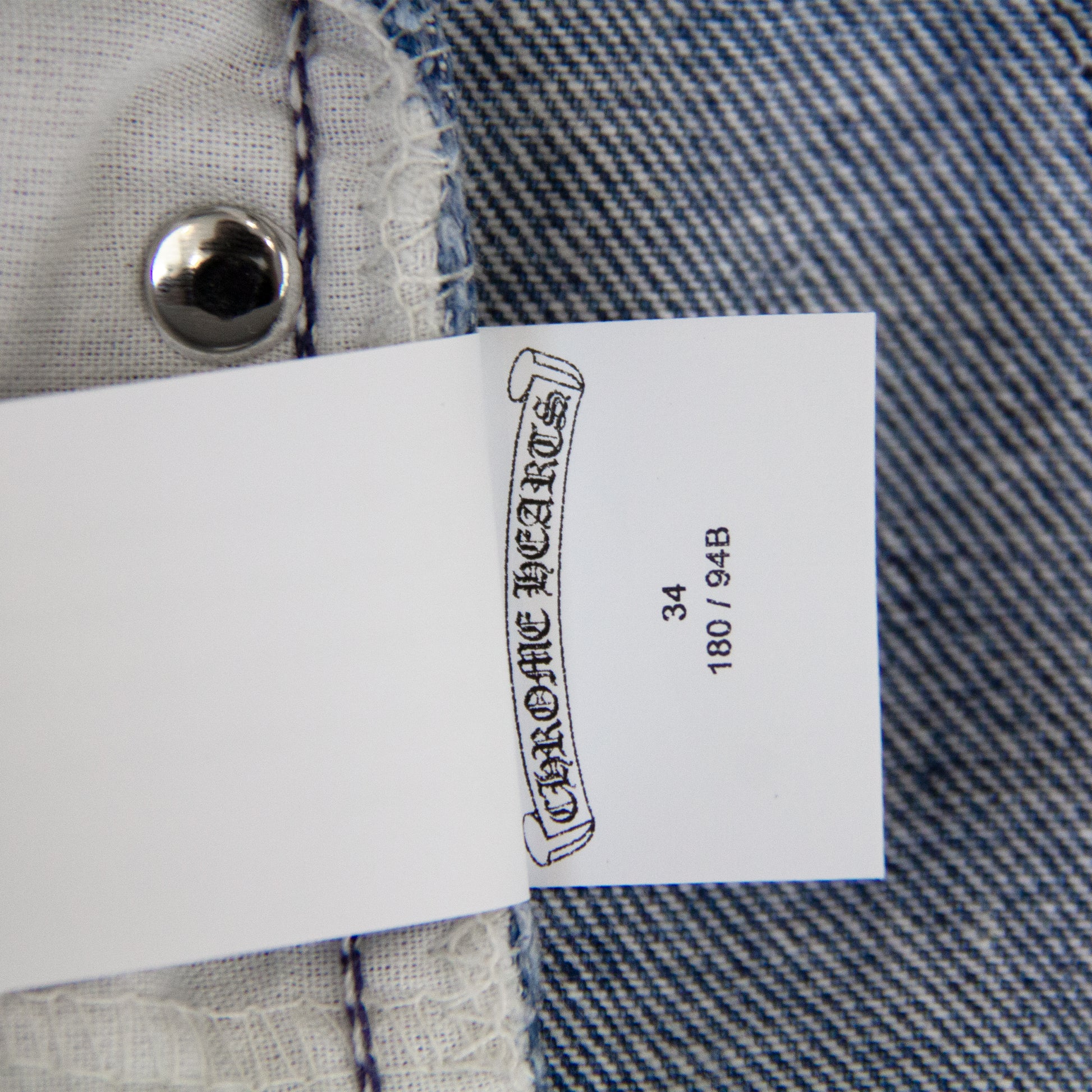 CHROME HEARTS PINK TRICOLOR PATCH DENIM