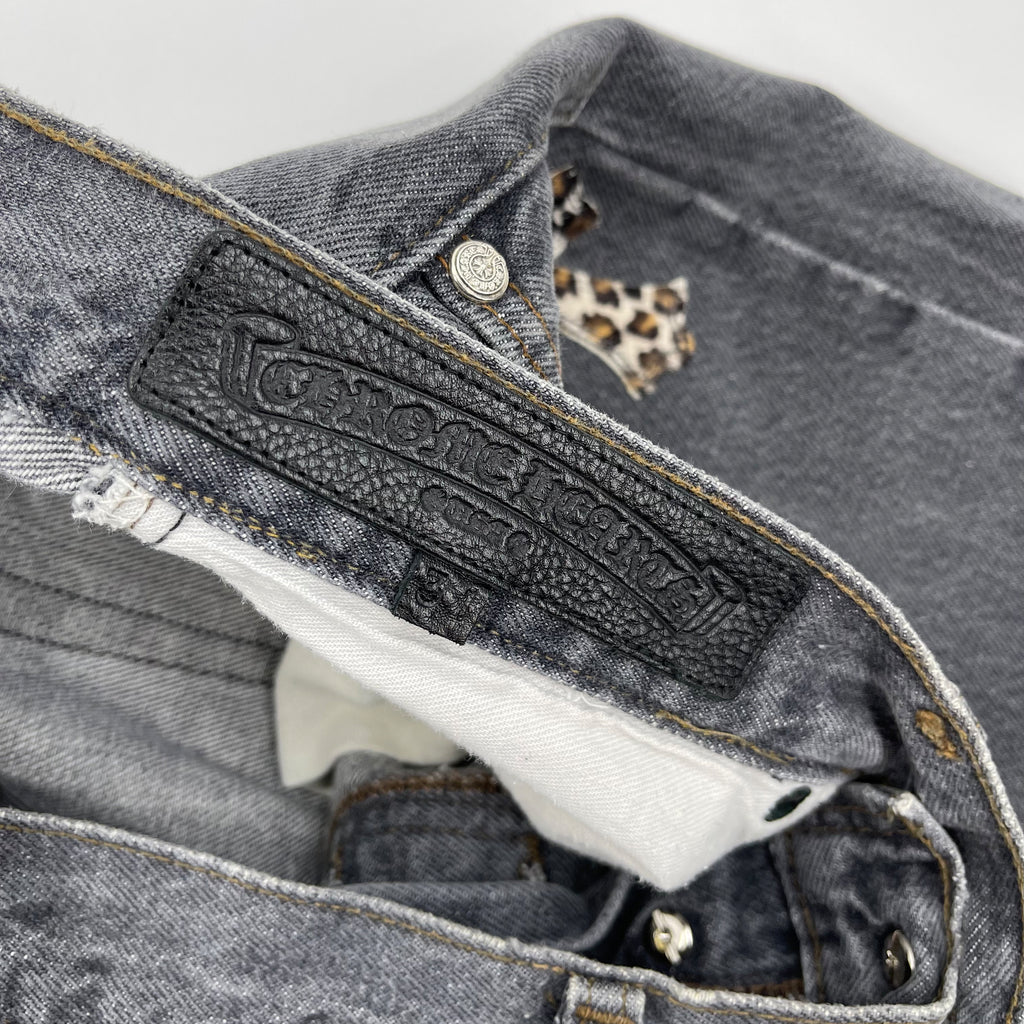 CHROME HEARTS LEOPARD PATCH DENIM