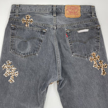 Load image into Gallery viewer, CHROME HEARTS LEOPARD PATCH DENIM