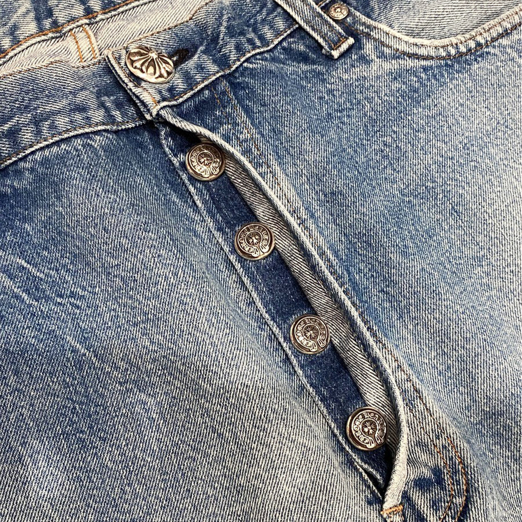 CHROME HEARTS LEOPARD CROSS PATCH DENIM