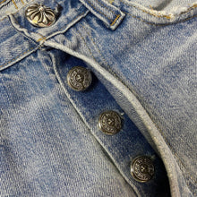 Load image into Gallery viewer, CHROME HEARTS LEATHER PATCHWORK DENIM