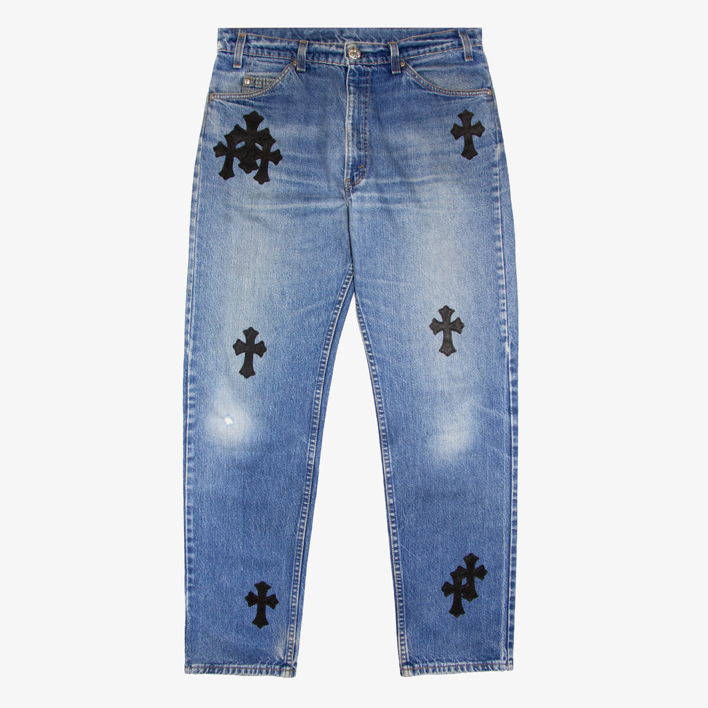 CHROME HEARTS CROSS PATCH DENIM