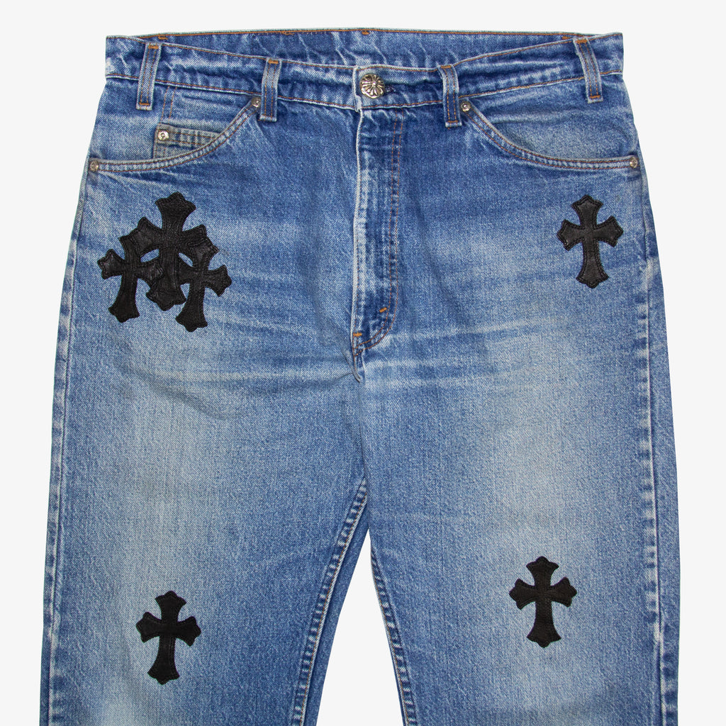 CHROME HEARTS CROSS PATCH DENIM