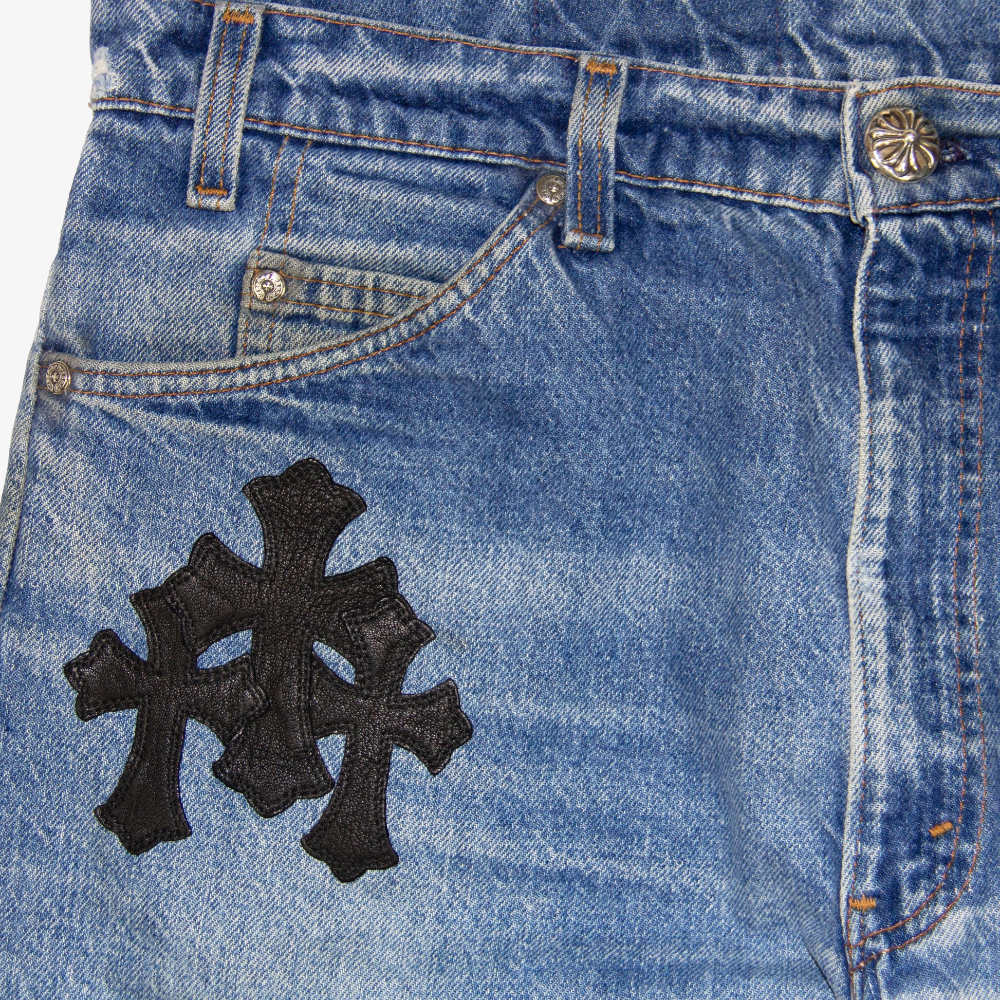 CHROME HEARTS CROSS PATCH DENIM