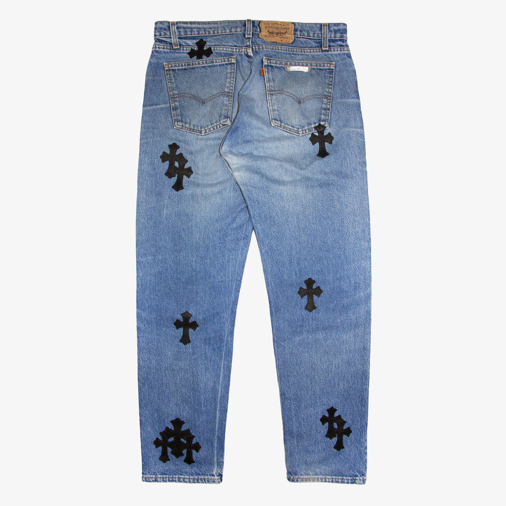 CHROME HEARTS CROSS PATCH DENIM