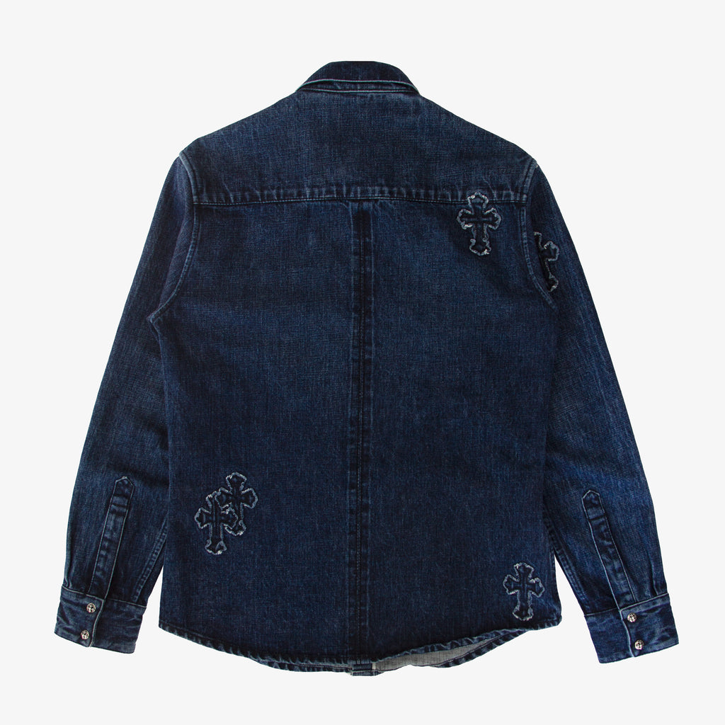 CHROME HEARTS PATCHWORK DENIM SHIRT