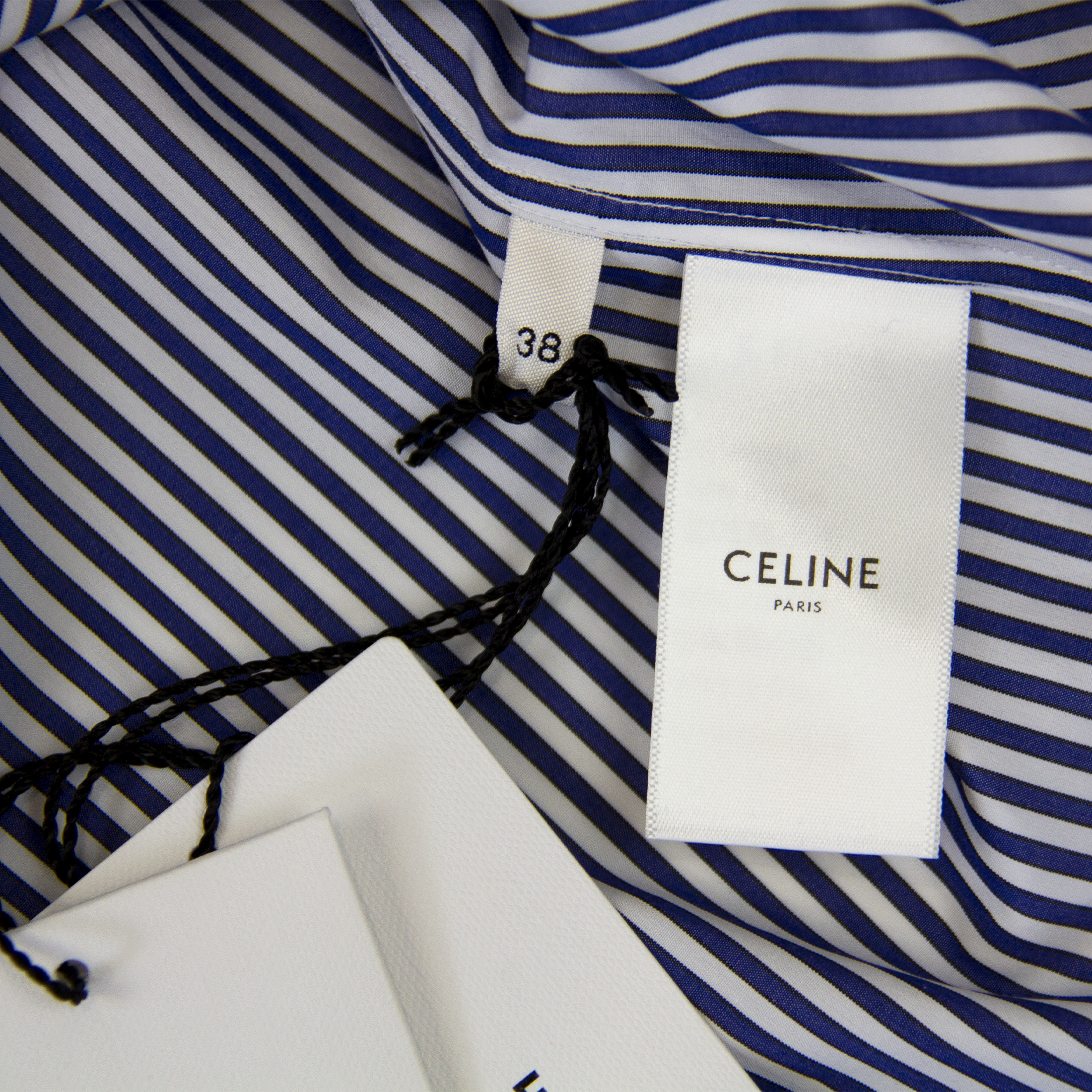 Shop CELINE cropped shirt in striped cotton poplin (2C837085S.05CC) by  mercadodecielo