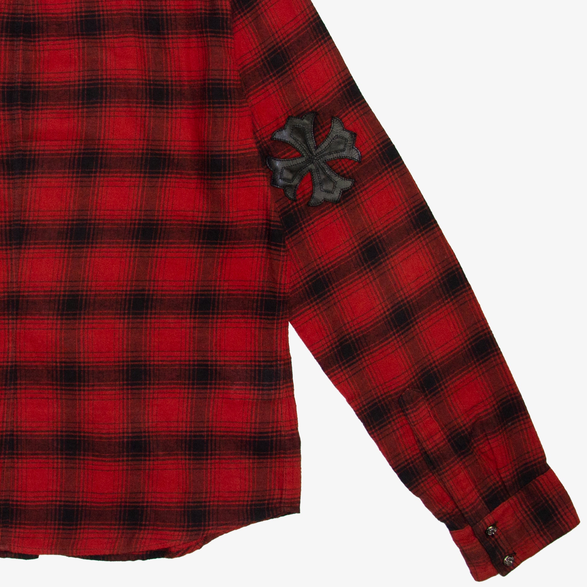 LEATHER CROSS PATCH FLANNEL