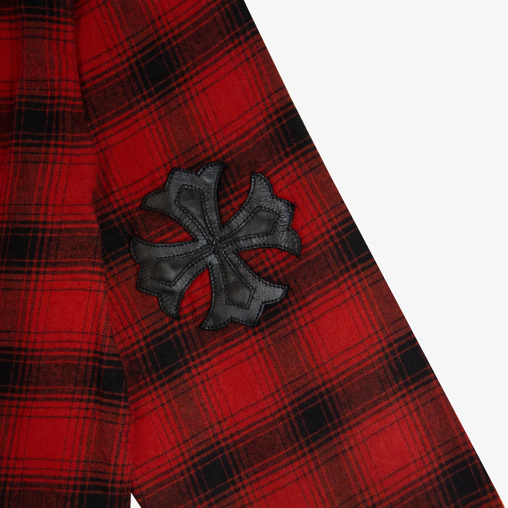 LEATHER CROSS PATCH FLANNEL