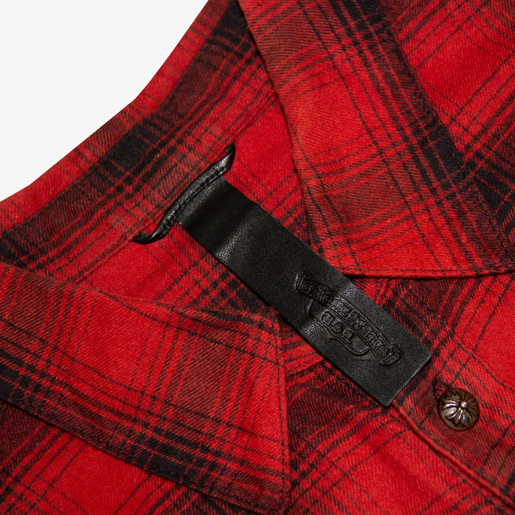 LEATHER CROSS PATCH FLANNEL