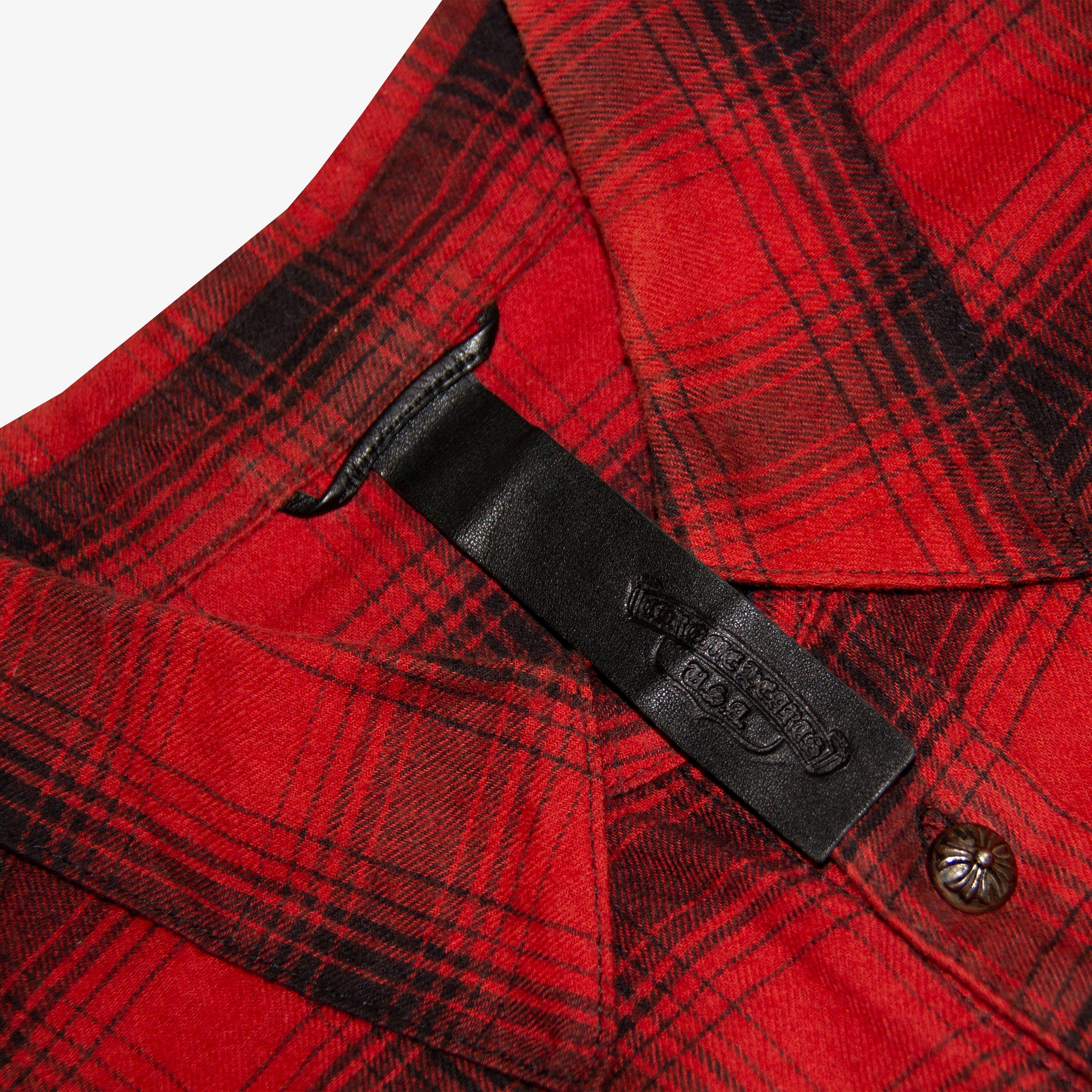 LEATHER CROSS PATCH FLANNEL