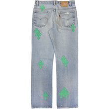 Load image into Gallery viewer, CHROME HEARTS 1/1 GREEN PATCH DENIM