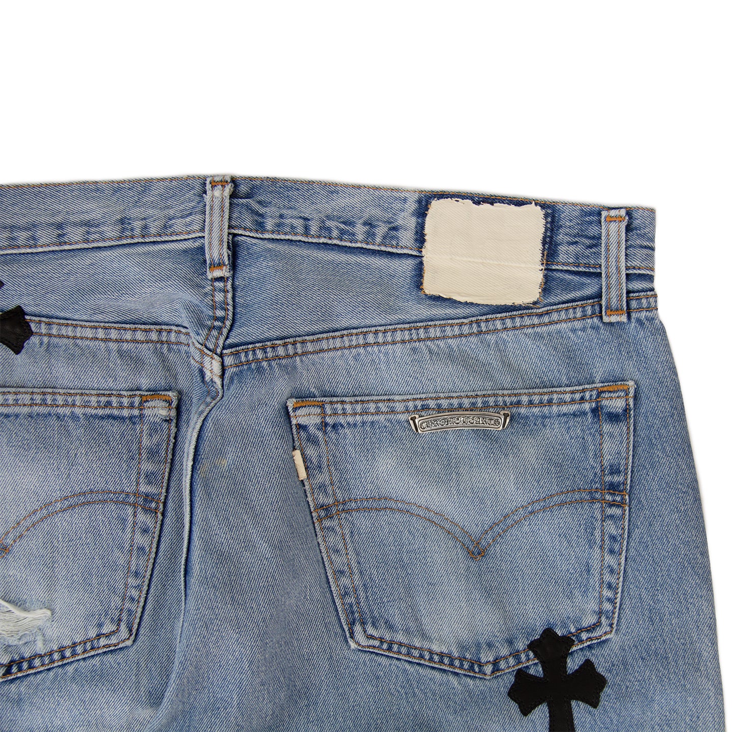 CHROME HEARTS PATCHWORK DENIM SHORTS – OBTAIND