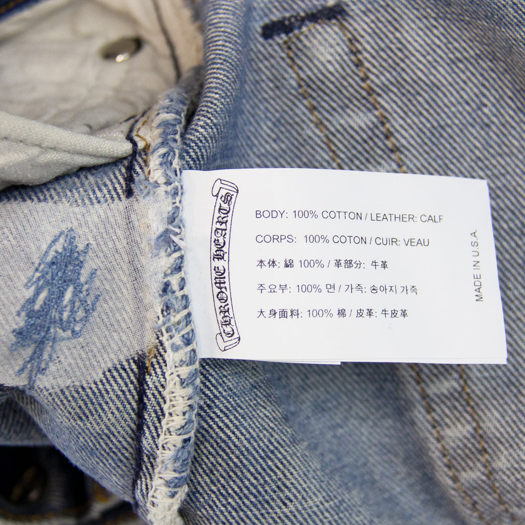 CHECKERED CROSS PATCH DENIM